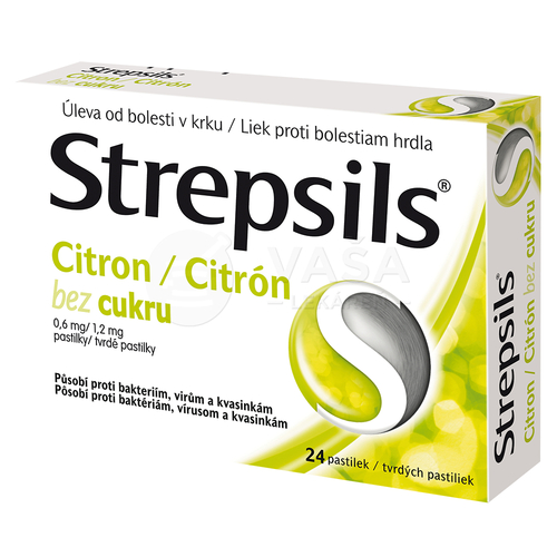 Strepsils Citrón bez cukru