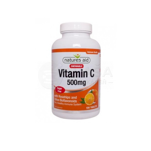 Natures Aid Vitamín C 500 mg + šípky, citrusové bioflavonoidy, acerola