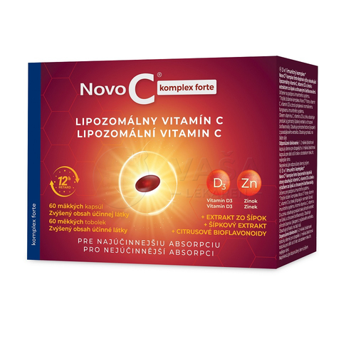 Novo C Komplex Forte Lipozomálny Vitamín C + Vitamín D3 + Zinok