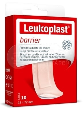 Leukoplast Barrier Náplasť na rany (22 x 72 mm)