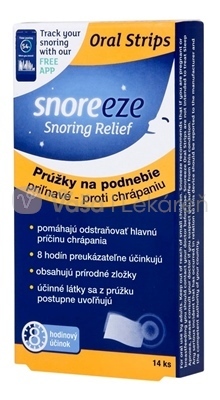Snoreeze Prúžky na podnebie proti chrápaniu s mätovou príchuťou