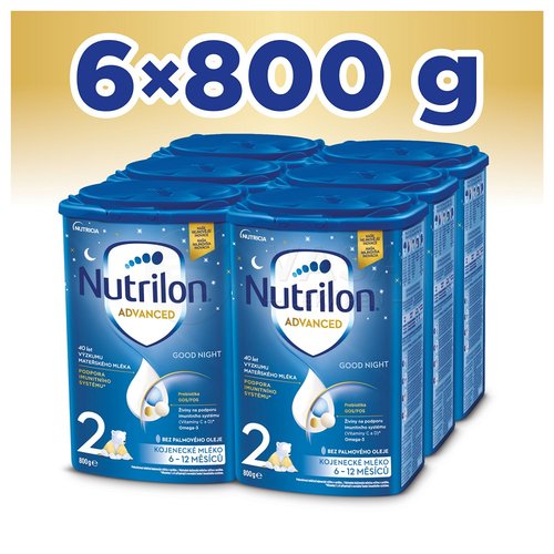 Nutrilon Advanced 2 Good Night Následná mliečna dojčenská výživa (od ukončeného 6. mesiaca) MULTIPAC