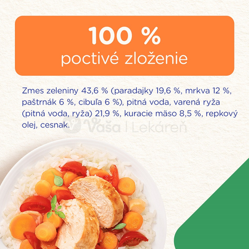 Sunar Príkrm Zelenina s kuracím mäsom a ryžou (od ukonč. 6. mesiaca)