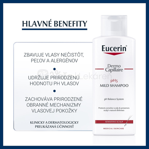 Eucerin DermoCapillaire pH5 Šampón na citlivú pokožku