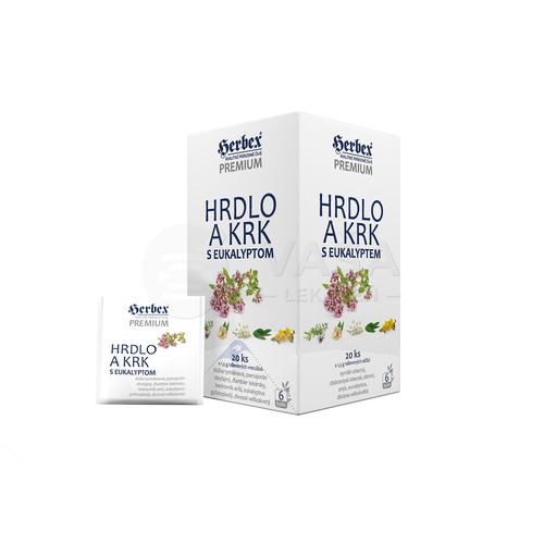 Herbex Premium Bylinný čaj s eukalyptom Hrdlo a krk