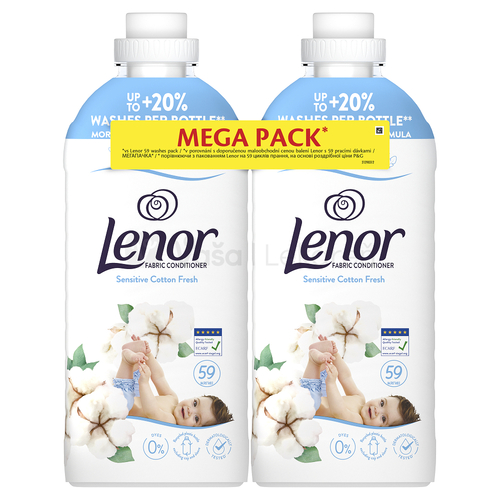 Lenor Sensitive Aviváž (Duo balenie)