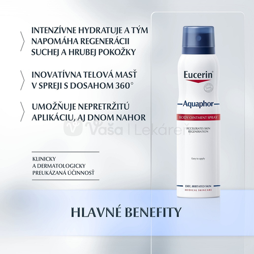 Eucerin Aquaphor Telová masť v spreji na suchú a zhrubnutú pokožku