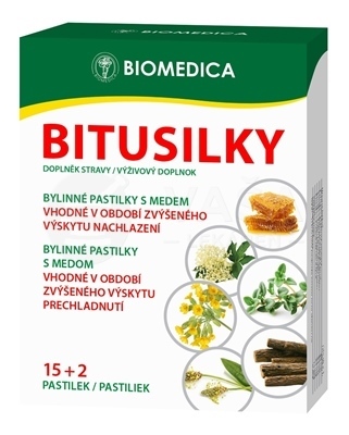 BIOMEDICA Bitusilky – pastilky s vitamínom C a medom