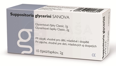 Sanova Suppositoria Glycerini Classic 2 g (Glycerínové čapíky)