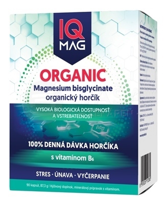 IQ MAG Organic Horčík + Vitamín B6