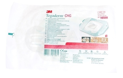 3M Tegaderm CHG 1658R  Transparentné antimikrobiálne krytie (10 x 12 cm)