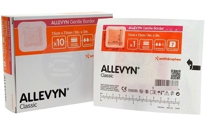 Allevyn Gentle Border Krytie na rany (7,5 x 7,5 cm)