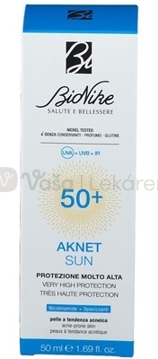 BioNike Aknet Sun SPF50+ Krém na opaľovanie na pleť so sklonom k akné