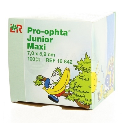 Pro-Ophta Junior Maxi Nepriehľadné očné krytie (7 x 5,9 cm)