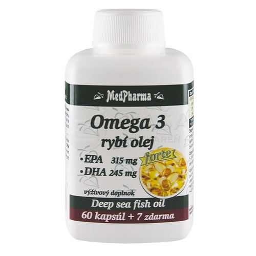 MedPharma Omega 3 Rybí olej Forte - EPA, DHA