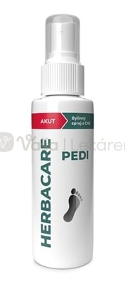 Herbacare Pedi Akut Intense Bylinný sprej s 0,3% chlórhexidínom