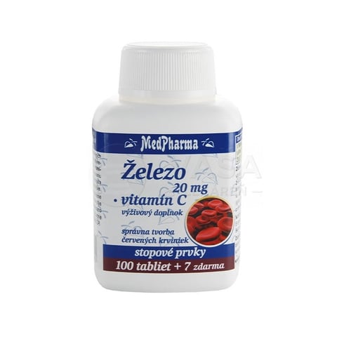 MedPharma Železo 20 mg + vitamín C