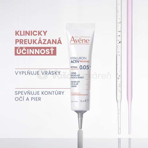 Avene Hyaluron Activ Procedure Krém na oči a pery s retinalom 0,05 %