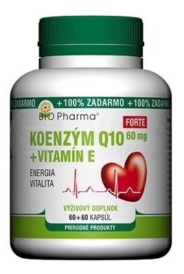 BIO Pharma Koenzým Q10 60 mg + Vitamín E Forte