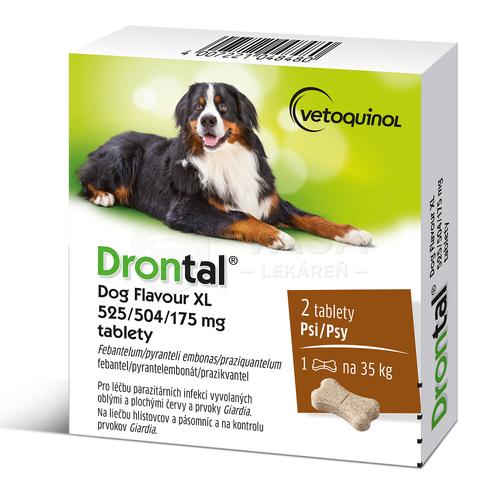 Drontal Dog Flavour XL 525/504/175 mg Tablety na odčervenie pre veľké plemená psov