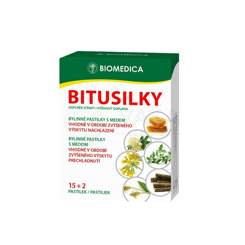 BIOMEDICA Bitusilky – pastilky s vitamínom C a medom