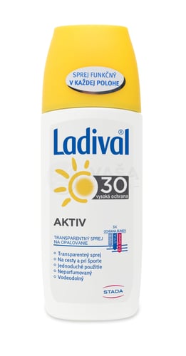 Ladival Aktiv Transparentný sprej na opaľovanie SPF30