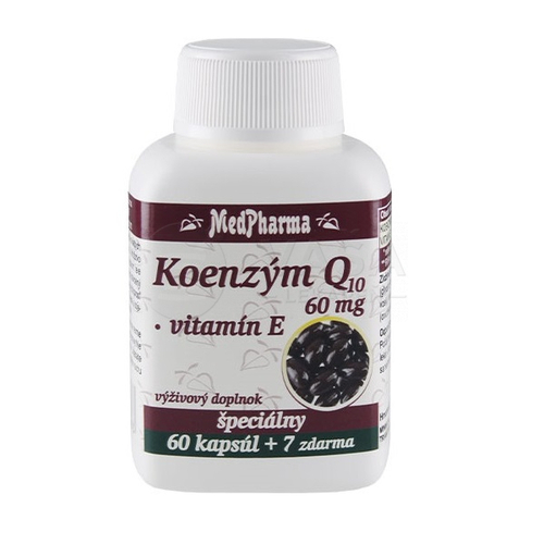MedPharma Koenzým Q10 60 mg + Vitamín E