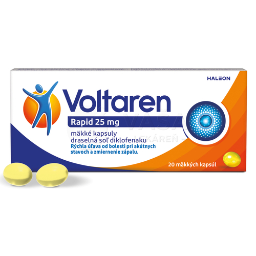 Voltaren Rapid 25 mg Na rýchlu úľavu od bolesti