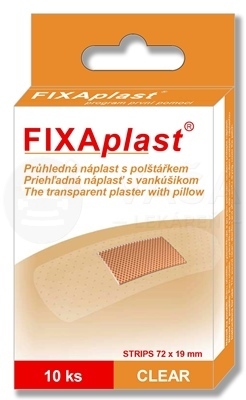 Fixaplast Clear Priehľadná náplasť s vankúšikom (72 x 19 mm)
