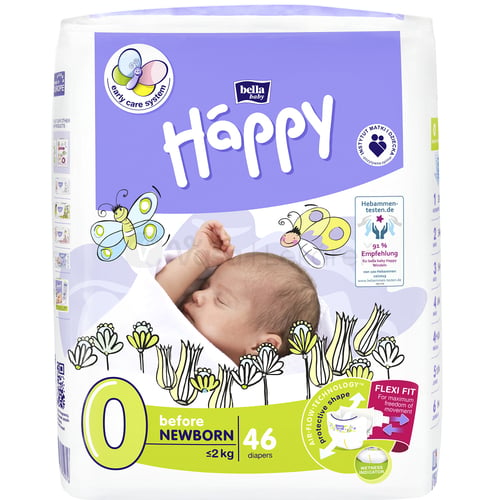 Bella Baby Happy 0 Before Newborn Detské plienky (0-2 kg)