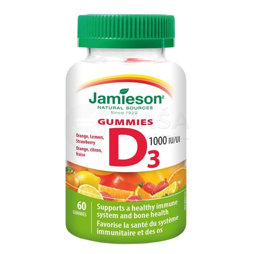 Jamieson Vitamín D3 1000 IU Gummies
