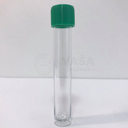 Skúmavka na moč sterilná 12 ml so zeleným uzáverom