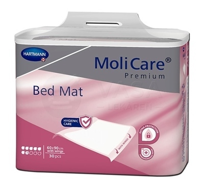 MoliCare Premium Bed Mat 7 kvapiek Absorpčné podložky s krídelkami (60 x 90 cm)