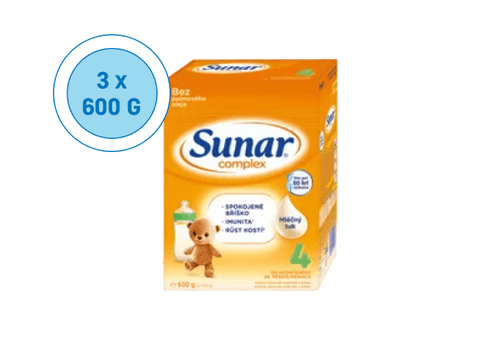 Sunar Complex 4 Multipack Batoľacie mlieko (od ukončeného 24. mesiaca)