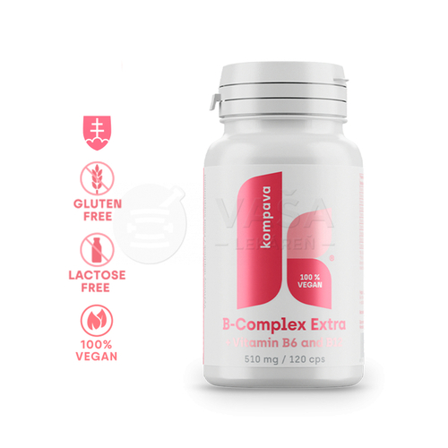 Kompava B-complex Extra + vitamín B6 a B12