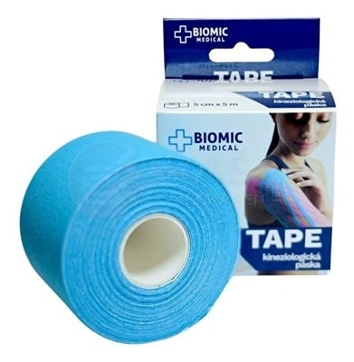 Biomic Tape Kineziologická tejpovacia páska Modrá (5 cm x 5 m)