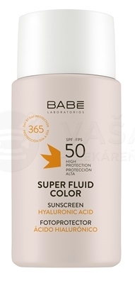 Babé Super Fluid Color Tónovaný fluid na opaľovanie SPF50