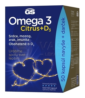 GS Omega 3 Citrus + D3 (Darčekové balenie)