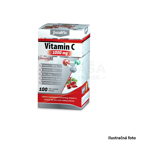 JutaVit Vitamín C 1000 mg + Vitamín D3 400 IU + Zinok + Šípky