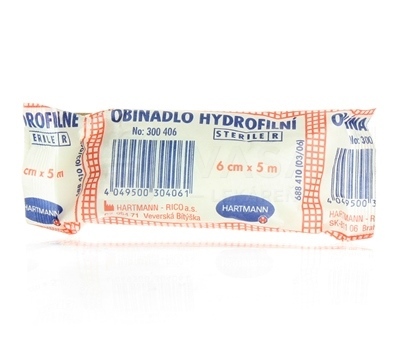 Hartmann Ovínadlo hydrofiné pletené sterilné (6 cm x 5 m)