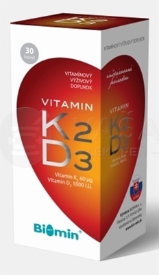 Biomin Vitamín K2 + vitamín D3 1000 IU