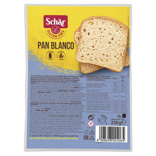 Schär Pan Blanco Bezlepkový svetlý krájaný chlieb