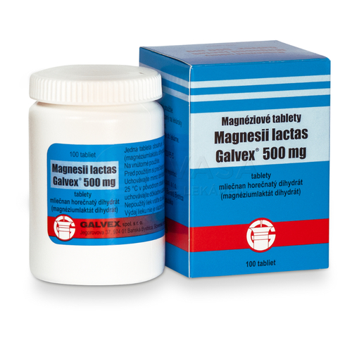 Galvex Magnesii lactas (Magnéziové tablety) 500 mg