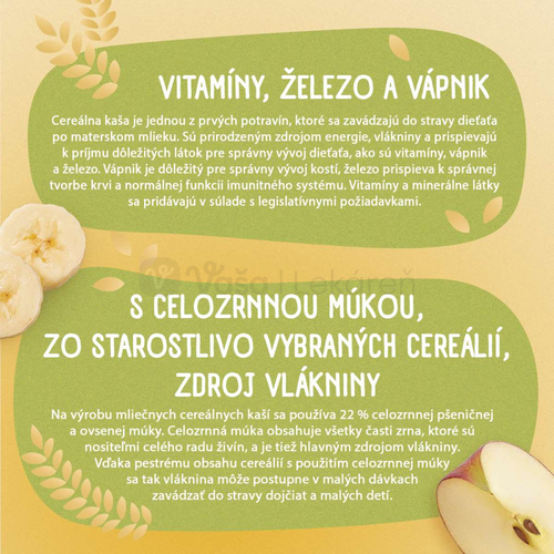 Sunar Mliečna kaša 8 cereálií Banán, jablko (od ukončeného 6. mesiaca)