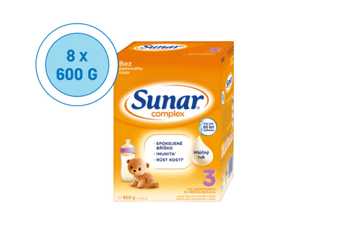 Sunar Complex 3 Multipack Batoľacie mlieko (od ukončeného 12. mesiaca)