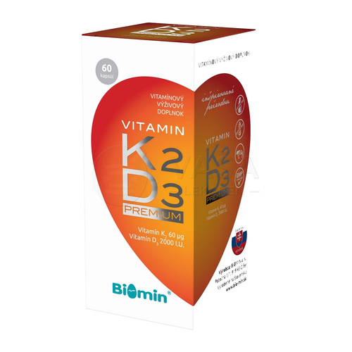 Biomin Vitamín K2 + vitamín D3 2000 IU Premium