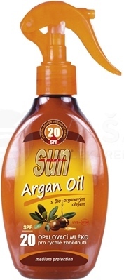 Sun Argan Oil Opaľovacie mlieko SPF20