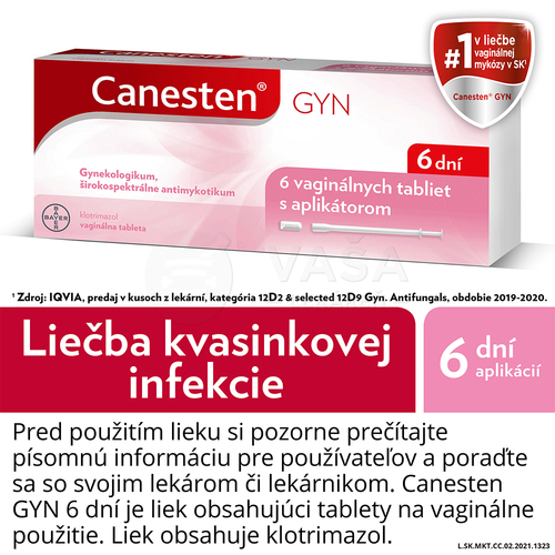 Canesten GYN 6 dní 100 mg