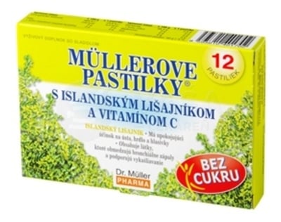 Müllerove pastilky s islandským lišajníkom a vitamínom C