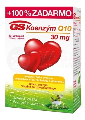 GS Koenzým Q10 30 mg s vitamínom B1 Nový
